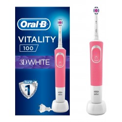 Oral-B D100 Vitality 3D White Şarjlı Diş Fırçası - Pembe