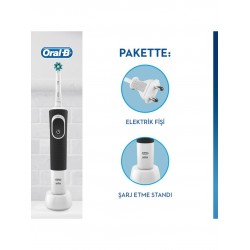 Oral-B D100 Vitality Cross Action Şarjlı Diş Fırçası - Siyah