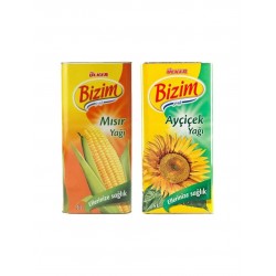 Bizim Mısır Yağı 5 lt ve Ayçiçek Yağı 5 lt