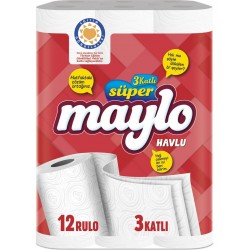 Maylo 3 Katlı Kağıt Havlu 12'Li