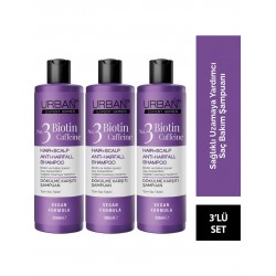 Urban Care Expert Biotin ve Kafein Şampuan X3 Adet-Hızlı Uzamaya -350 ML