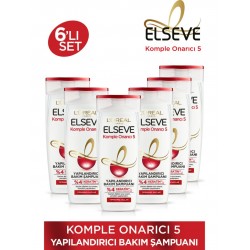 Elseve L'Oréal Paris 6'Lı L'oréal Paris Elseve Komple Onarıcı 5 Yapılandırıcı Bakım Şampuanı 390 Ml Seti