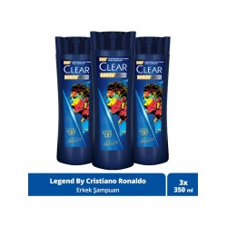 Clear Men Kepeğe Karşı Etkili Şampuan Legend By CR7 Cristiano Ronaldo 350 ml x3