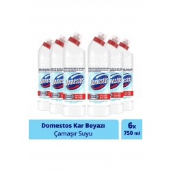 Domestos Yoğun Kıvamlı Çamaşır Suyu Kar Beyazı Maksimum Hijyen 750 ml 6 Adet