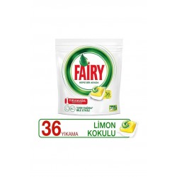 Fairy Hepsi Bir Arada 36 Yıkama Bulaşık Makinesi Deterjanı Kapsülü Limon Kokulu