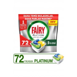 Fairy Platinum Bulaşık Makinesi Deterjanı Kapsülü/Tableti 72 Yıkama Limon Kokulu